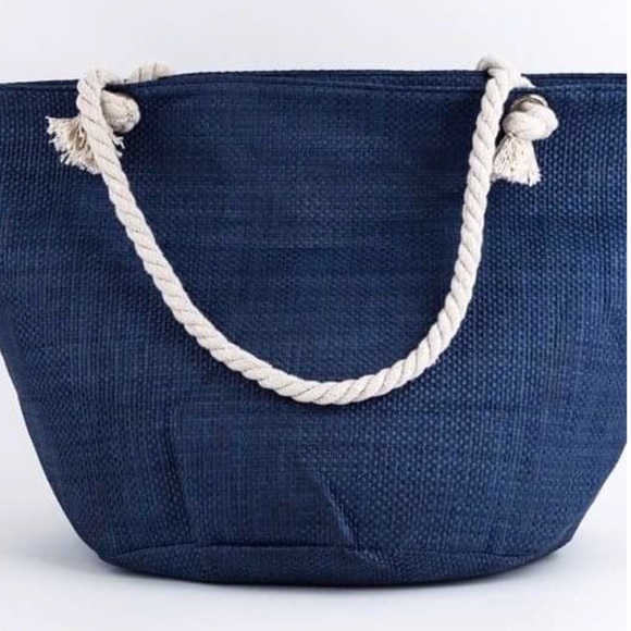 🆕Nautical Navy Blue Anchor Tote Bag - Picture 8 of 8